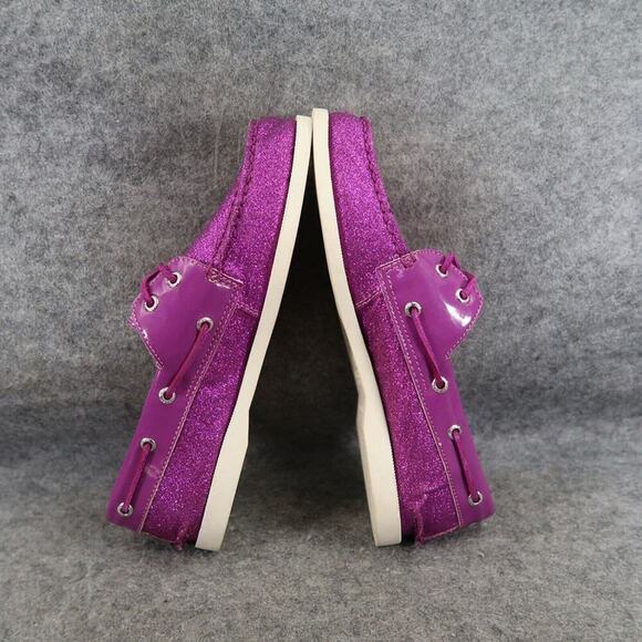 Sperry Boat Shoes Youth 6 Slip On Moc Toe Top Sider Authentic Original Purple - Picture 9 of 14